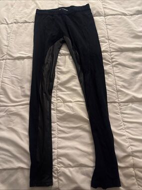 Poof Excellence Black Riding Leggings with Contrasting Knee Panels